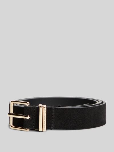 Tommy Hilfiger Riem van echt leer met reliëflogo Zwart - 1