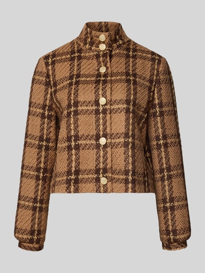 s.Oliver BLACK LABEL Kurzblazer mit Stehkragen Dunkelbraun 1