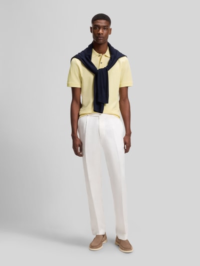 BOSS Regular Fit Poloshirt aus reiner Baumwolle Modell 'PALLAS' Hellgelb 1