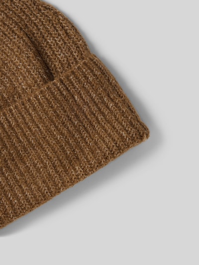 Christian Berg Woman Regular fit muts met wol in gebreide look Cognac - 2