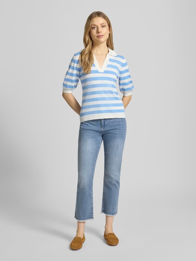 b.young Slim Fit Poloshirt aus Viskose-Mix Modell 'Morla' Hellblau 1