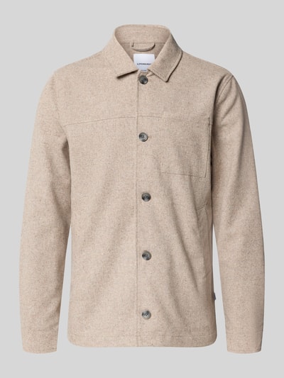 Lindbergh Relaxed Fit Hemdjacke mit Brusttasche Sand 2