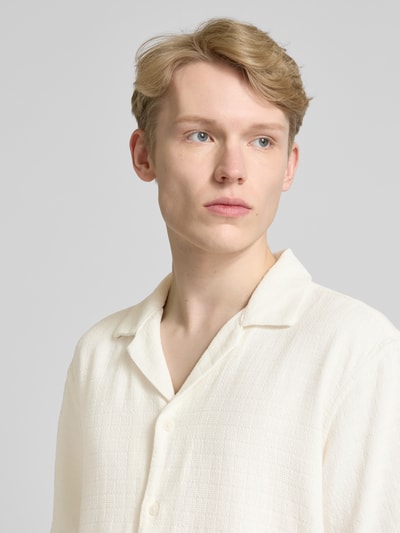 Only & Sons Freizeithemd aus Viskose-Mix mit Leinen-Anteil Modell 'LATHAM' Offwhite 3