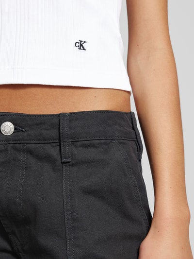 Calvin Klein Jeans T-shirt ze stójką i zamkiem błyskawicznym Biały 3