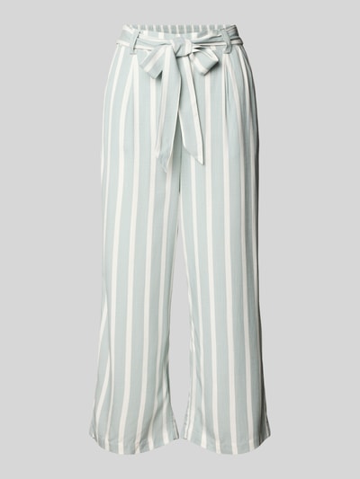 Only Regular fit culotte met strikceintuur, model 'PRIME' Rietgroen - 2