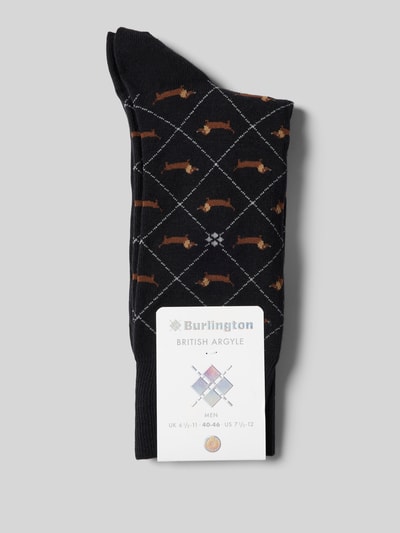 Burlington Socken mit Label-Detail Black 3