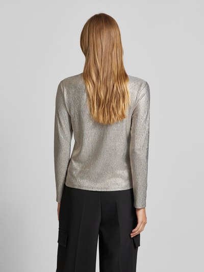 Oui Longsleeve met ronde hals Zilver - 5