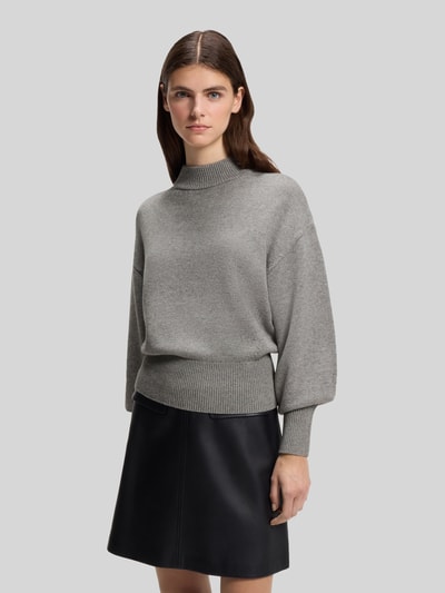 HUGO Loose Fit Pullover aus Woll-Mix Modell 'Sorellenio' Hellgrau 4