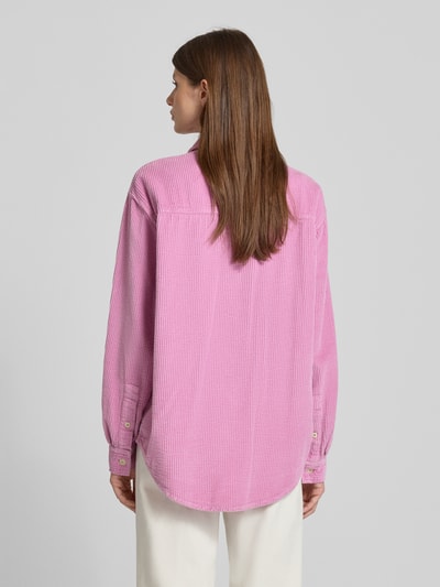 American Vintage Relaxed fit overhemdblouse van corduroy, model 'PADOW' Rosé - 5