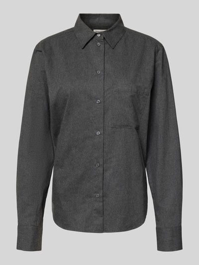Marc O'Polo Regular fit overhemdblouse van puur katoen Donkergrijs gemêleerd - 2