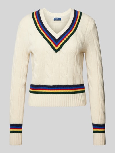 Polo Ralph Lauren Gebreide pullover met kabelpatroon Ecru - 2