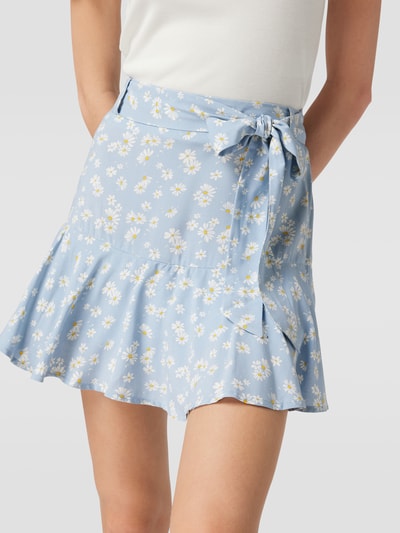 Review Skort mit floralem Allover-Muster Eisblau 3