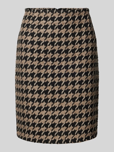 Christian Berg Woman Knielange rok met structuurmotief Taupe - 2