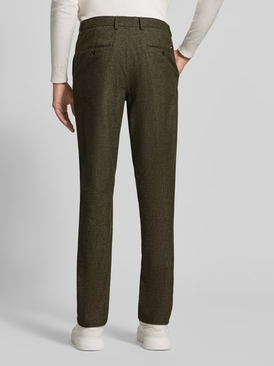 Tommy Hilfiger Slim Fit Gerade Hose aus Baumwoll-Mix mit Viskose-Anteil Modell 'DENTON' Oliv 5