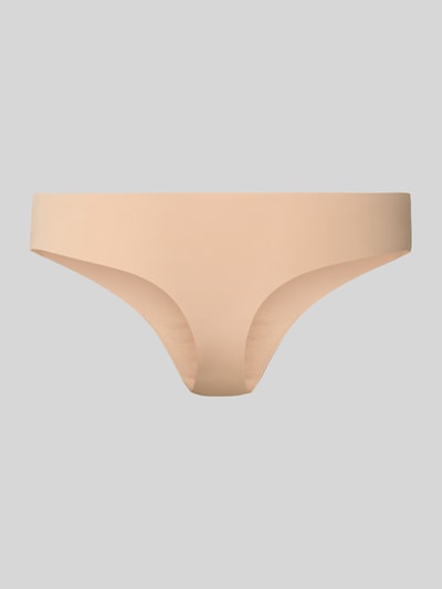 Produktfoto, String aus Microfaser ohne Nähte von Jake*s Casual in Beige, glatte Oberfläche ohne sichtbare Nähte, körpernaher Schnitt, Stretch-Anteil