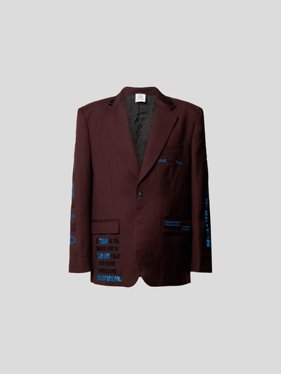 VETEMENTS Sakko mit Statement-Prints Bordeaux Rot 2