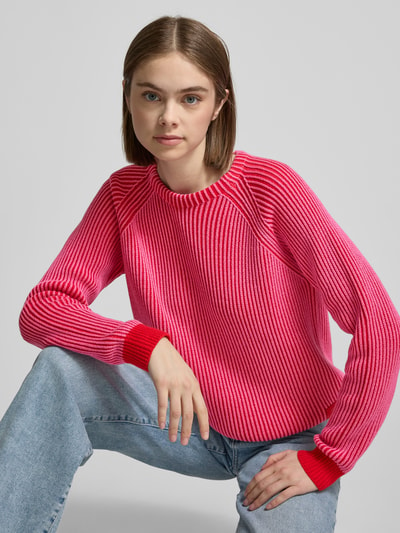 Pepe Jeans Strickpullover mit Rundhalsausschnitt Modell 'PALMA' Pink 3