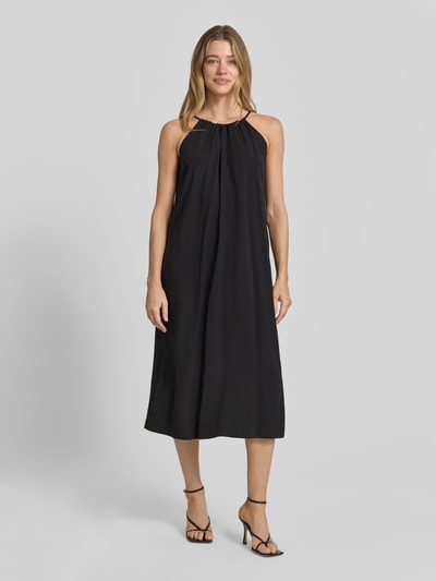 OPUS Midikleid mit rückseitigem Schlüselloch-Ausschnitt Black 4