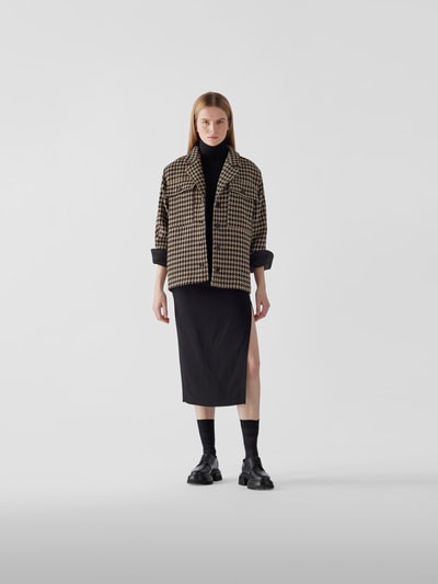 Anine Bing Jacke mit Hahnentrittmuster Schwarz 1