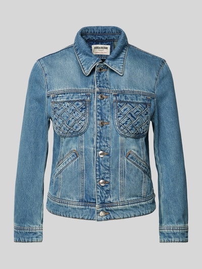 Zadig & Voltaire Jeansjacke mit Paspeltaschen Modell 'KIOKA' Jeansblau 1