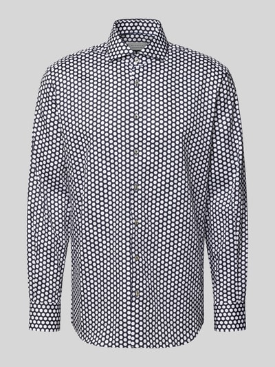 ETERNA Modern fit zakelijk overhemd van katoen met kentkraag Marineblauw - 2