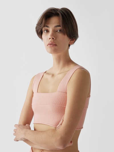 Extreme Cashmere Crop Top aus Kaschmirmischung Rosa 6