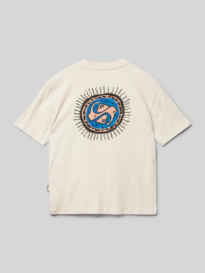 Quiksilver T-shirt z nadrukiem z logo Złamany biały 3