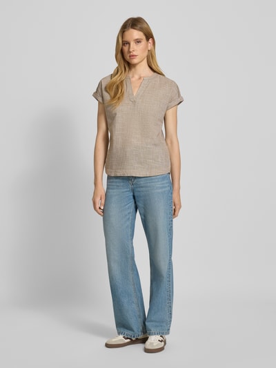 Tom Tailor Regular Fit Bluse aus reiner Baumwolle Oliv 1