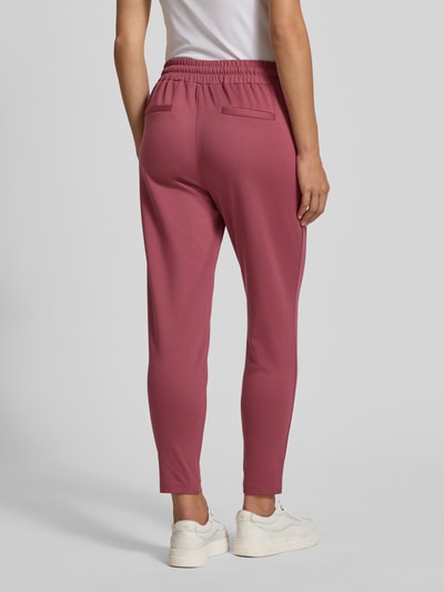 ICHI Joggingbroek met verkorte pasvorm en elastische band Mauve - 5