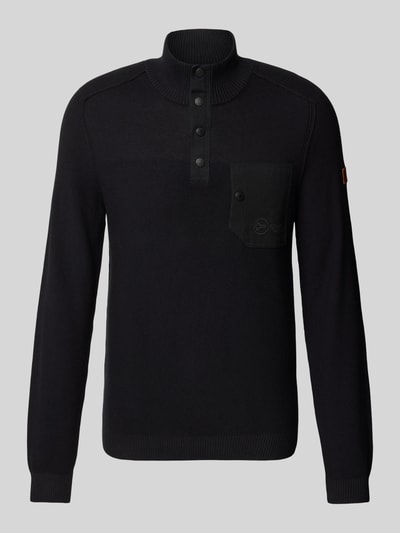 s.Oliver RED LABEL Regular Fit  Strickpullover aus reiner Baumwolle in Piqué-Qualität Black 1