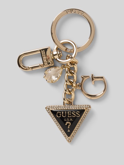 Guess Schlüsselanhänger mit Label-Details Black 1