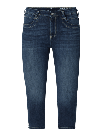 Tom Tailor Stone-washed slim fit capri-jeans  Rookblauw - 2