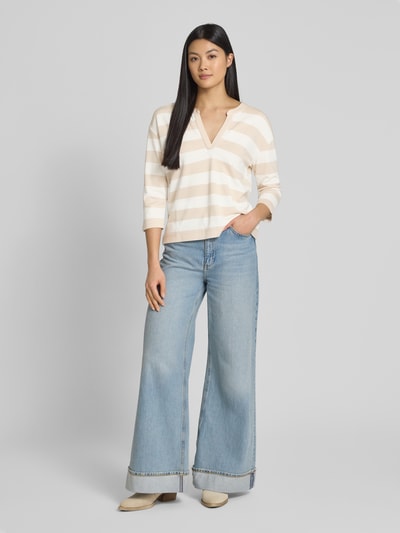 monari Sweatshirt mit 3/4-Arm Beige 1