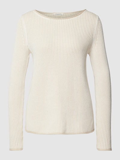 Christian Berg Woman Strickpullover in Ripp-Optik Stein 2