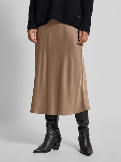 Lauren Ralph Lauren Midirock mit gelegten Falten Modell 'SHARAE' Taupe 4