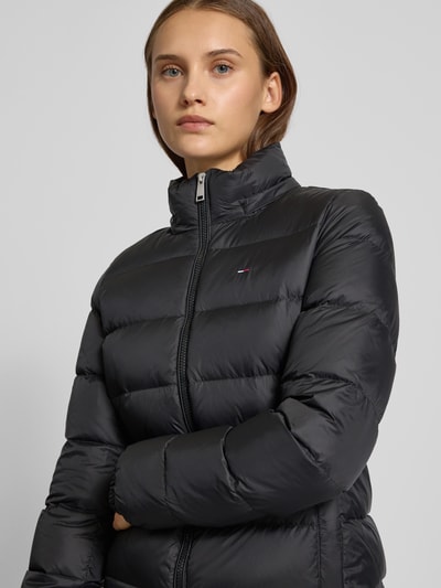 Tommy Jeans Shaped fit donsjack met logostitching  Zwart - 3