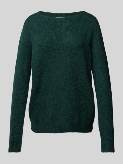 Rich & Royal Gebreide pullover met ribboorden Donkergroen - 2