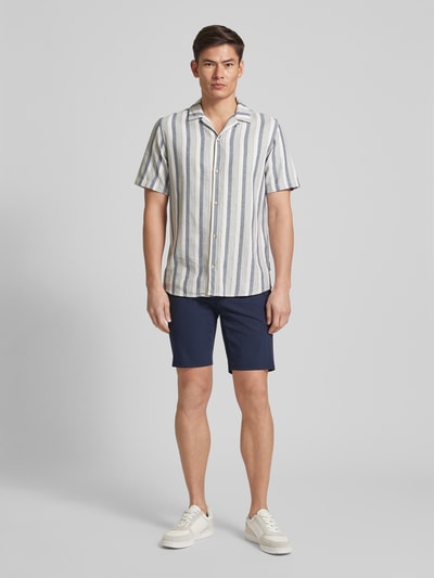 Brax Regular Fit Chino-Shorts mit Gesäßtaschen Modell 'SILVIO' Marine 1