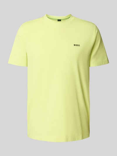 BOSS Green Regular Fit T-Shirt aus Baumwoll-Mix Hellgruen 2