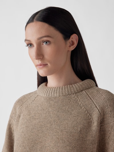 LouLou Studio Pullover aus Woll-Kaschmir-Mix  Beige meliert 3