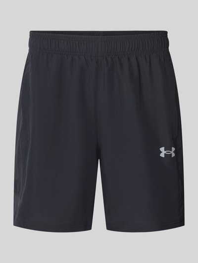 Productfoto, zwarte Regular Fit Sportshorts met elastische band model 'UTILITY' van Under Armour, Heren Sportshorts