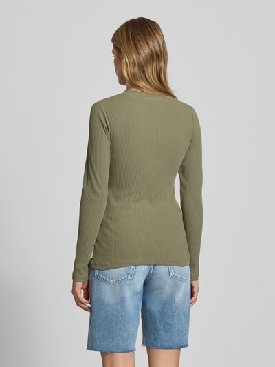 Marc O'Polo Denim Slim Fit Langarmshirt aus Baumwoll-Mix Khaki 5