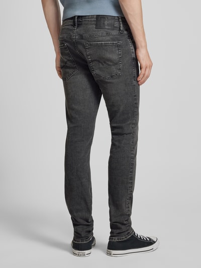 Jack & Jones Jeansy o kroju skinny fit z 5 kieszeniami model ‘LIAM’ Antracytowy 5