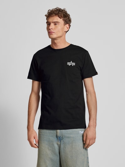 Alpha Industries T-Shirt mit Label-Print BLACK 4