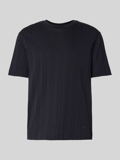 Emporio Armani T-Shirt mit Logo-Stitching und Rundhalsausschnitt Marine 2