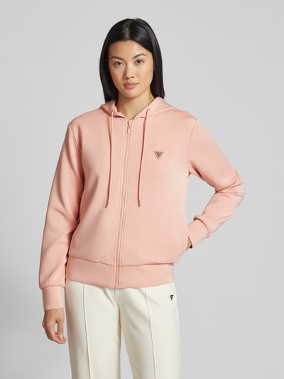 Guess Activewear Sweatjacke mit Label-Detail Modell 'OLYMPE' Rosa 4