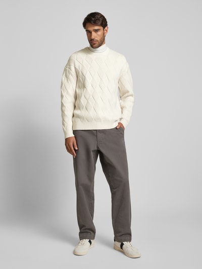 JAKE*S STUDIO MEN Gebreide pullover met ribboorden Kit - 1