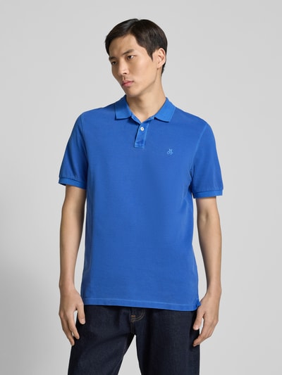 Marc O'Polo Regular Fit Poloshirt aus reiner Baumwolle mit Logo-Stitching Royal 4