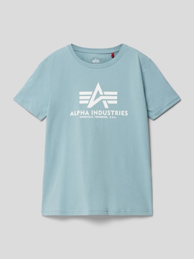 Alpha Industries T-shirt met labelprint, model 'Basic' Bleu - 1