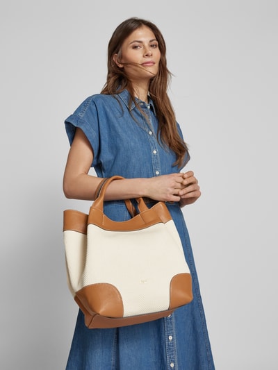 Abro Shopper mit Tragehenkel Modell 'ESSENTIAL' Camel 1